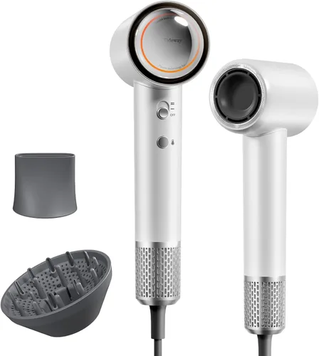 Miniatura 11 de Tideway Secador de pelo profesional de alta velocidad iónico 110,000 RPM, secador de pelo compacto con difusor magnético, secado rápido con motor