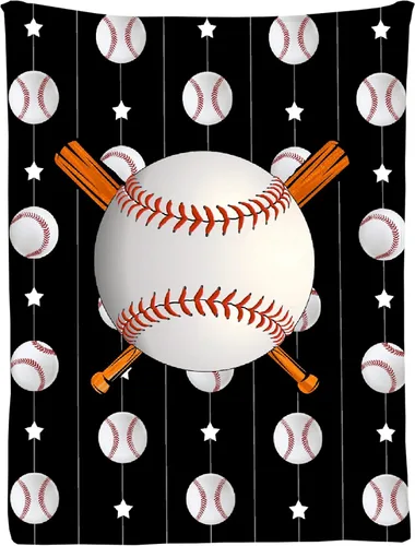 Miniatura 27 de Manta personalizada de béisbol para sofá, manta personalizada con nombre, manta ligera de felpa mullida de 60 x 50 pulgadas, para adolescentes