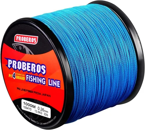 Miniatura 2 de Sedal trenzado de 4 hebras, más fuerte, multifilamento, de polietileno, trenzado, para agua salada, 6 lb - 100 lb, 100 m - 300 m - 500 m, súper