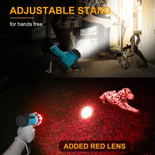 Miniatura 6 de YIERBLUE Linterna recargable IP67 impermeable con 1000,000 lúmenes LED, 12 horas de luz de punto de larga duración, foco de mano resistente a