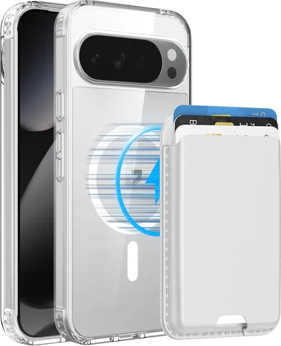 Miniatura 17 de Funda magnética para Google Pixel 9A, cartera magnética desmontable con tarjetero [compatible con MagSafe] de grado militar, a prueba de golpes