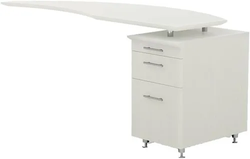 Miniatura 2 de Safco Productos Mayline MNRTPRLGS Medina 63" W Retorno derecho para usar con Escritorios, se vende por separado, laminado de acero gris