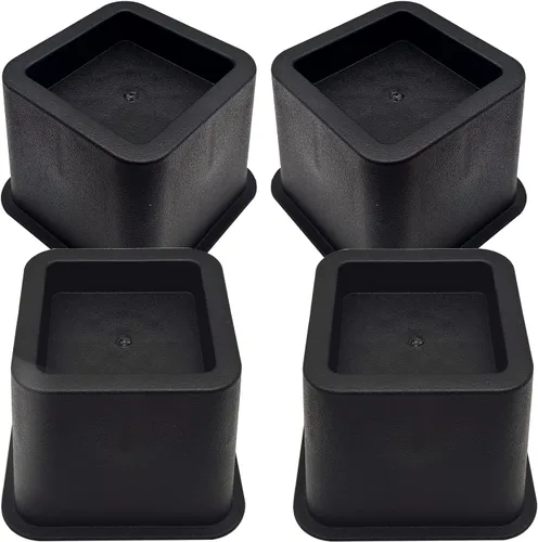 Miniatura 2 de Paquete de 4 elevadores de muebles de cama, elevadores de cama resistentes de 3.1 pulgadas con almohadillas de espuma antideslizantes para cama