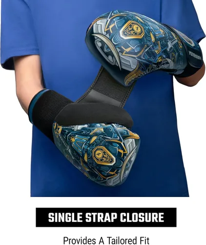 Miniatura 3 de Hayabusa Guantes de boxeo épicos para niños y niñas S4 Azul (Machine Blue)