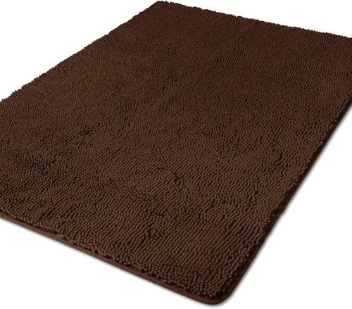 Miniatura 137 de Yeaban Alfombra de pasillo de baño de 24 x 72 pulgadas, antideslizante, alfombra de baño larga de felpilla gruesa, absorbente y lavable, alfombra