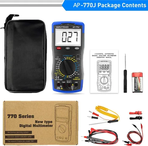 Miniatura 7 de Multímetro digital AP-770J Multímetro automotriz Analizador de motor Manual de rango NCV Multi Tester Medida