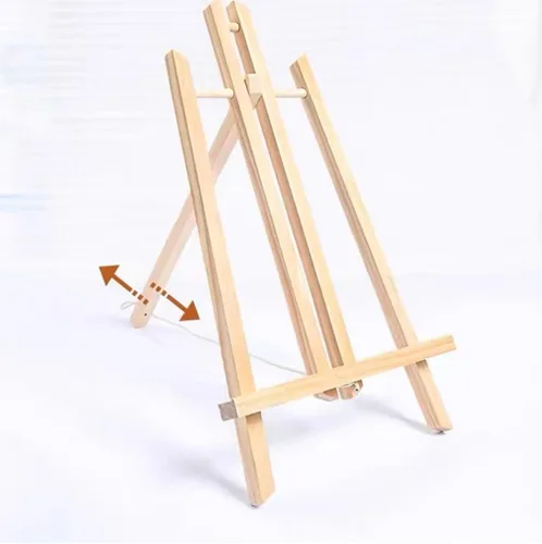 Miniatura 2 de Caballetes de madera de 11.8 pulgadas, soporte de exhibición de mesa pequeño, trípode, caballete de fiesta de pintura, caballetes de mesa para niños