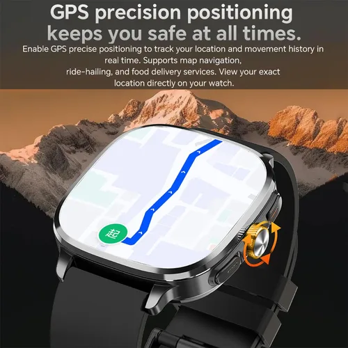Miniatura 4 de Reloj inteligente para hombres y mujeres, reloj de fitness HD de 2.4 pulgadas con fotografía HD giratoria de 190°, resolución de 410 x 502
