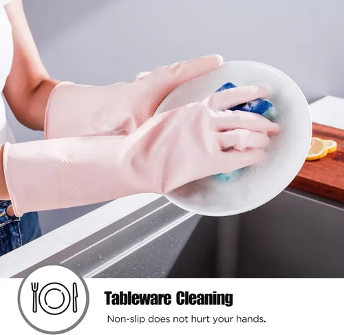 Miniatura 4 de Rubber Gloves for Household, Dishwashing Gloves for Kitchen, Reusable