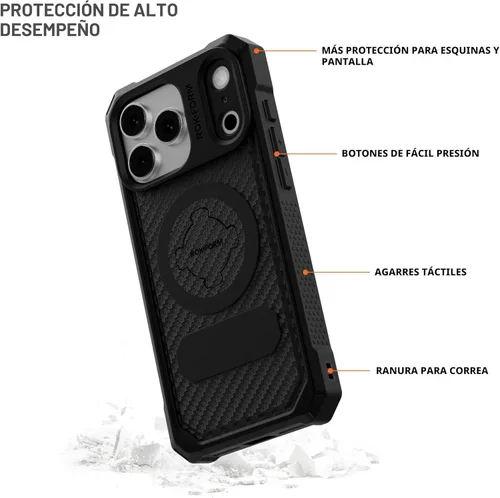 Miniatura 2 de Rokform Funda Resistente Compatible con iPhone 17 Pro Max, Cubierta Magnética (Negro)