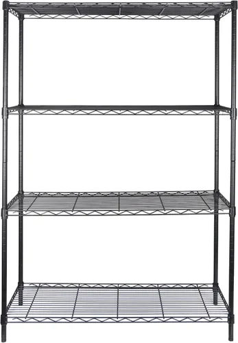 Miniatura 5 de ZenStyle Estantería de almacenamiento ajustable de 4 estantes, estante de alambre organizador de acero resistente, estante de almacenamiento