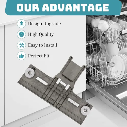 Miniatura 4 de Piezas mejoradas para estante superior para lavavajillas W10350375 W10712395 (paquete de 2), repuesto para lavavajillas Kenmore Whirlpool