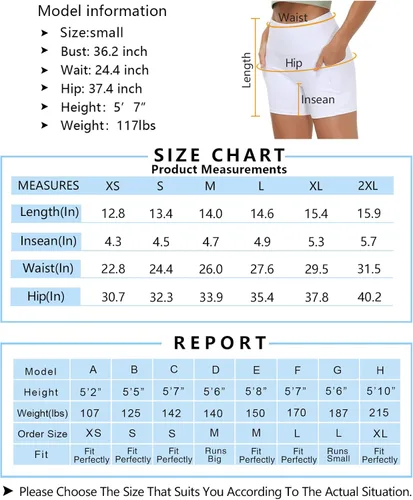 Miniatura 7 de THE GYM PEOPLE - Pantalones cortos de yoga para mujer, con cintura alta, control de abdomen y bolsillos profundos, para gimnasia, entrenamiento
