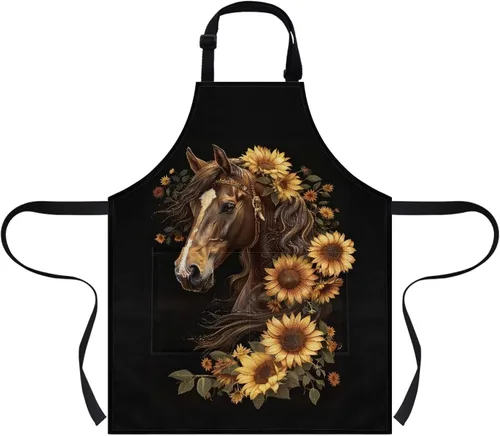 Miniatura 15 de doginthehole Delantal para niños con bolsillo para niños y niñas, delantales de chef ajustables con 2 bolsillos para cocinar, pintar