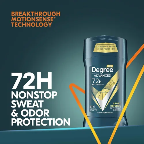 Miniatura 7 de Degree Desodorante Antitranspirante Avanzado para Hombres Protección de 72 Horas Contra el Sudor y el Olor Sport Defense Antitranspirante Para