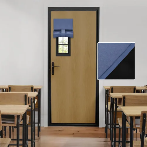 Miniatura 87 de HOMEIDEAS Cortinas 100% Opacas para Luces Laterales de Puerta Principal, Cubierta de Ventana de Puerta de Aula, Persianas de Privacidad