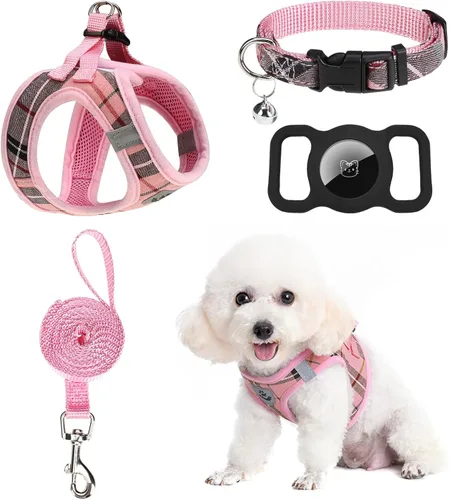 Miniatura 32 de EXPAWLORER Arnés Clásico de Plátanos para Cachorros - Juego de Arnés y Correa para Perros Pequeños - Juego de Collar y Correa para Perros con Azul