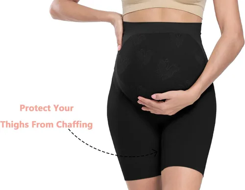 Miniatura 3 de Ropa moldeadora de maternidad de alta calidad "Baby Bump", ropa interior de embarazo de cintura alta a medio muslo que evita rozaduras, soporte