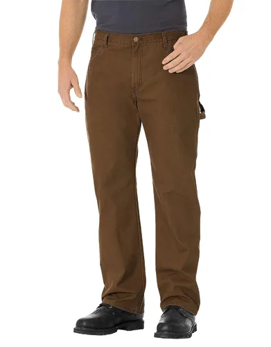 Miniatura 26 de Dickies Jeans de carpintero para hombre, ajuste relajado, pierna recta, Negro, 30 x 30