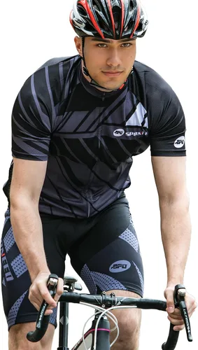 Miniatura 20 de sponeed - Jerséis de ciclismo para hombre, tops, camisas de ciclismo, manga corta, atuendo de ciclismo, chaqueta de ciclismo de cierre completo