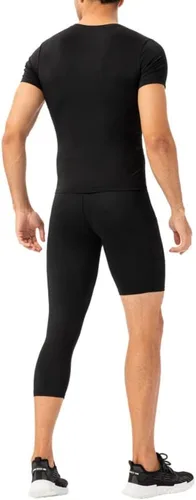 Miniatura 51 de Pantalones de compresión para hombre, mallas de compresión de una pierna para baloncesto, capri 3/4, leggings atléticos, capa base de secado fresco
