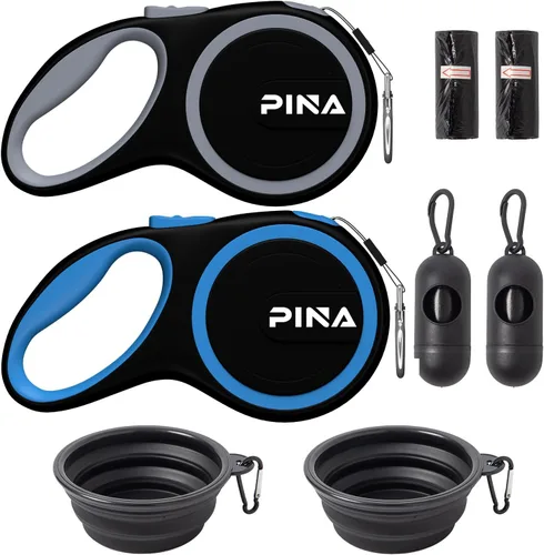 Miniatura 8 de PINA Correa retráctil para perro, correa de perro de 10 pies para perros pequeños de hasta 33 libras, cinta de nailon reflectante fuerte sin enredos