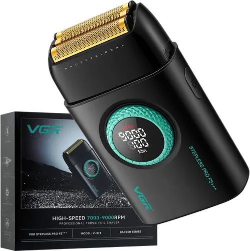 VGR 378 afeitadoras eléctricas para hombres, afeitadora de lámina de triple hoja flotante, maquinilla de afeitar eléctrica inalámbrica para hombre,