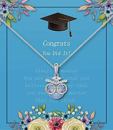 Miniatura 7 de Regalos de graduación para ella 2023 - Collares de graduación de búho sabiduría para mujeres mayores, regalos de graduación de escuela secundaria