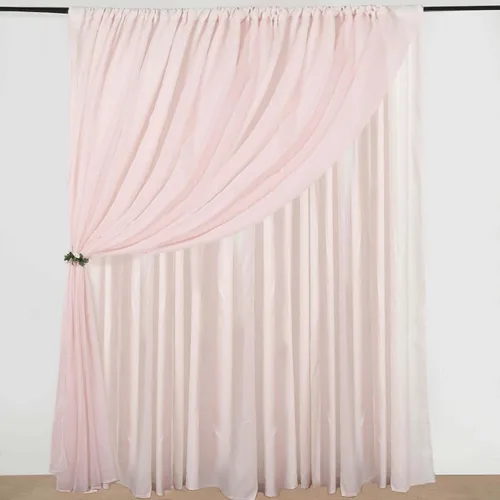Miniatura 18 de Efavormart - Telón de fondo de gasa de poliéster de doble capa marfil de 20ftx10ft con bolsillos para barra Efavormart