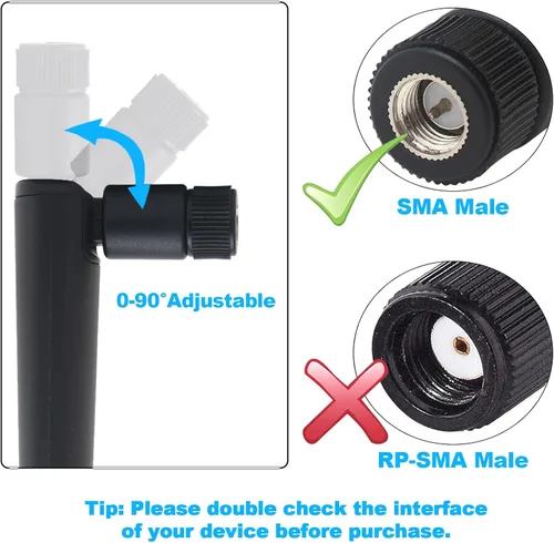 Reemplazo de cámara de rastro celular 12dbi de alta ganancia SMA amplificador de antena macho para Spypoint LM2 Flex Flex-S Flex-M Flex-M Flex-Dark