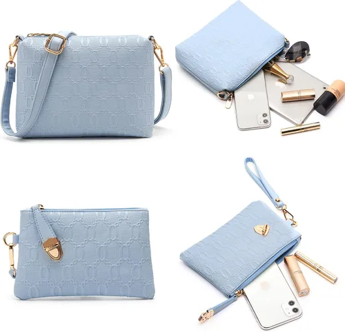 Miniatura 32 de Bolsos de mano de moda para mujer, bolsa de hombro, asa superior, bolsa de mano, juego de 4 piezas