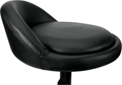 Miniatura 5 de Performance Tool W85011 Taburete de bar giratorio neumático con respaldo, giro de 360 grados, estructura de acero resistente, negro