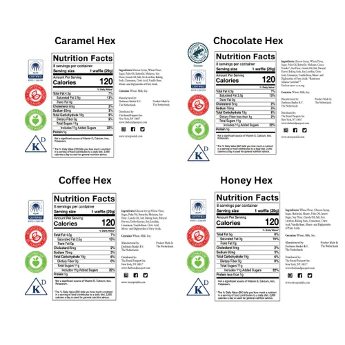 Miniatura 2 de Daelmans Stroopwafel - Paquete variado de galletas de caramelo, chocolate, café y miel, aperitivo dulce para café y té, auténticos gofres holandeses