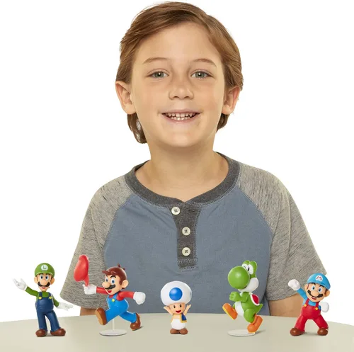Miniatura 6 de Super Mario Figura de acción de 2.5 pulgadas corriendo Yoshi juguete coleccionable