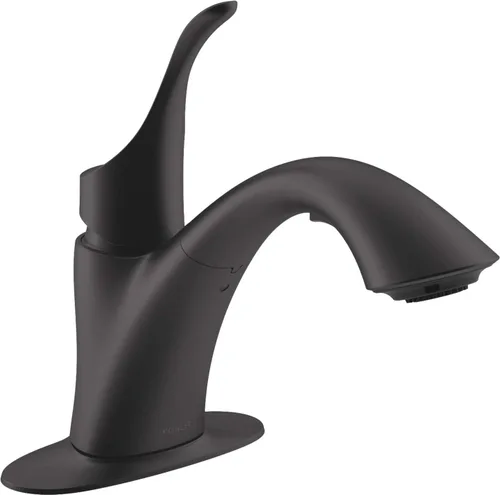 Miniatura 4 de KOHLER K-22035-VS Simplice - Grifo de fregadero de lavandería con una sola manija, cabezal rociador de 2 funciones, instalación de 3 agujeros, grifo