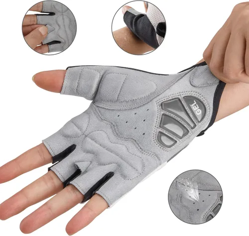Miniatura 4 de Kadacha Guantes de ciclismo para hombres y mujeres guantes de bicicleta de carreteramontaña antideslizantes absorbentes acolchados guantes