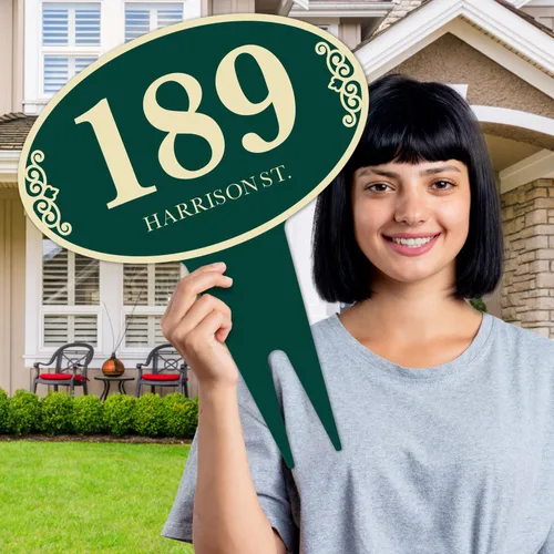 Miniatura 3 de Letrero personalizado de dirección de casa, placa de dirección de césped, números de casa personalizados para Navidad al aire libre, 12 x 15