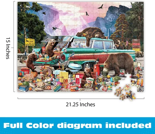 Miniatura 3 de Buffalo Games Garry Walton - Yosemite Picnic - Rompecabezas de 300 piezas, 21.25 x 15 pulgadas, para edades de 14 años en adelante, piezas grandes