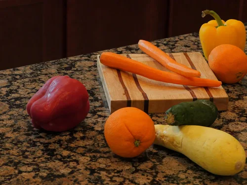 Miniatura 5 de Alaska Ulu Juego de cuchillos curvos con mango de madera y tabla de cortar Mezzaluna Hecho en Alaska USA Ulu Factory