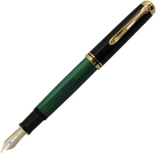 Miniatura 2 de Pelikan Pluma estilográfica Premium M400 EF-Negro/Verde