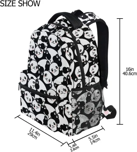 Miniatura 35 de ATTX Linda mochila con diseño de panda para niños y niñas, Panda-h, Ciclismo