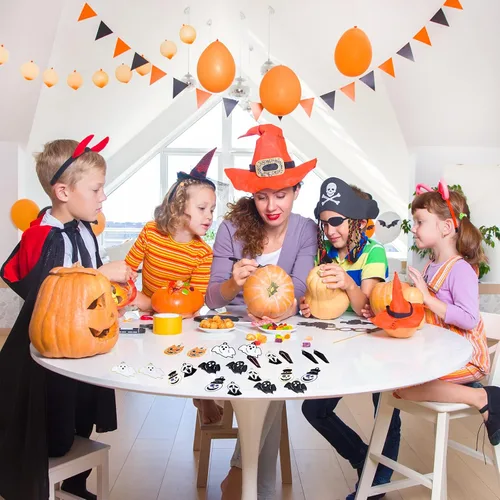 Miniatura 5 de 36 colgantes de Halloween chapados en oro negro esmaltado calabaza fantasma, payaso mago, sombrero de mago de Halloween para hacer joyas, bricolaje