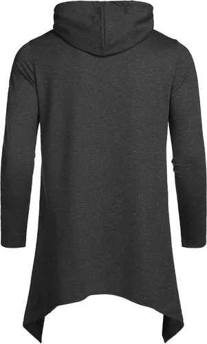 Miniatura 3 de COOFANDY - Sudadera larga con capucha para hombre, diseño hip hop tipo capa, de mezcla de algodón