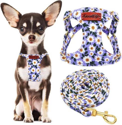 Miniatura 17 de OaaXbbECco Arnés suave y ajustable para cachorro, arnés suave y ajustable para perro y correa para perro, sin estrangulamiento, a prueba de escape