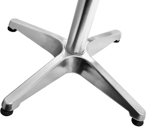 Miniatura 7 de BTEXPERT Juego de 2, Mesa redonda de aluminio para interiores y exteriores de 23.75" de altura de barra de restaurante de 44" de altura fija