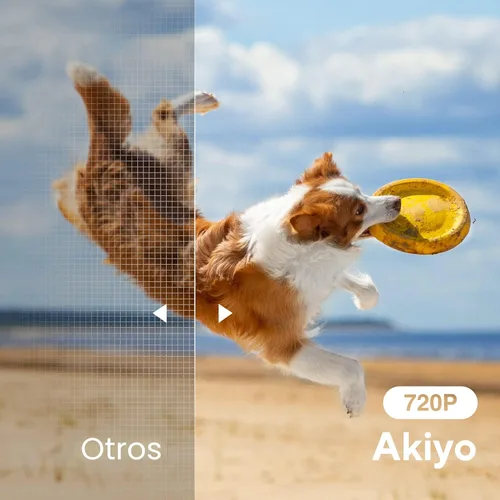 Miniatura 4 de Mini proyector con WiFi y Bluetooth, AKIYO 2026 Proyector actualizado 1080P Full HD, rotación de 360°, Keystone automático, proyector portátil