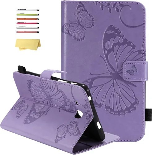 Miniatura 9 de Funda para Samsung Galaxy Tab A 7.0 2016 (SM-T280/T285) con portalápices [Encendido/apagado automático] Folio Stand Smart Magnetic Wallet Embossed