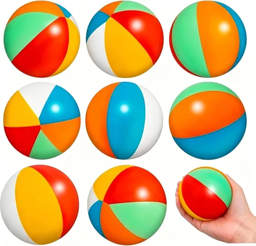Mini bolas de estrés para playa, bola de estrés para alivio del arco iris, juego de piscina, bolas de espuma de poliuretano para playa hawaiana,
