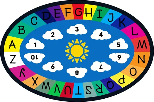 Miniatura 9 de Genki - Alfombras infantiles para sala de juegos - Alfombra de aprendizaje ABC para sala de juegos, aula, jardín de infantes y preescolar - Alfombra