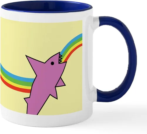 Miniatura 41 de CafePress Jake's Rainbow Shark - Taza de café de cerámica (11 oz)